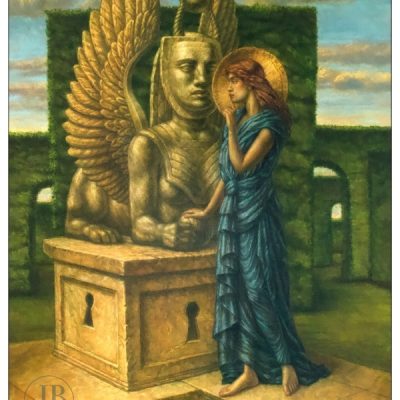 Jake Baddeley - Bewitching the Sphinx - oil on canvas - 80 x 60 cm - 2024