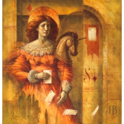 Jake Baddeley - Queen of Diamonds - oil on canvas - 80 x 60 cm - 2024