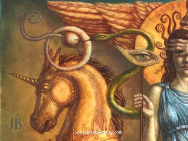 Jake Baddeley - The Sixth Sense - oil on canvas 80 x 60 cm - 2024 - detail 1