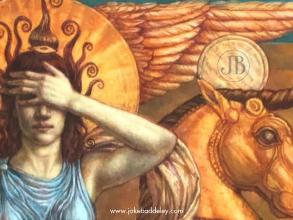 Jake Baddeley - The Sixth Sense - oil on canvas 80 x 60 cm - 2024 - detail 2